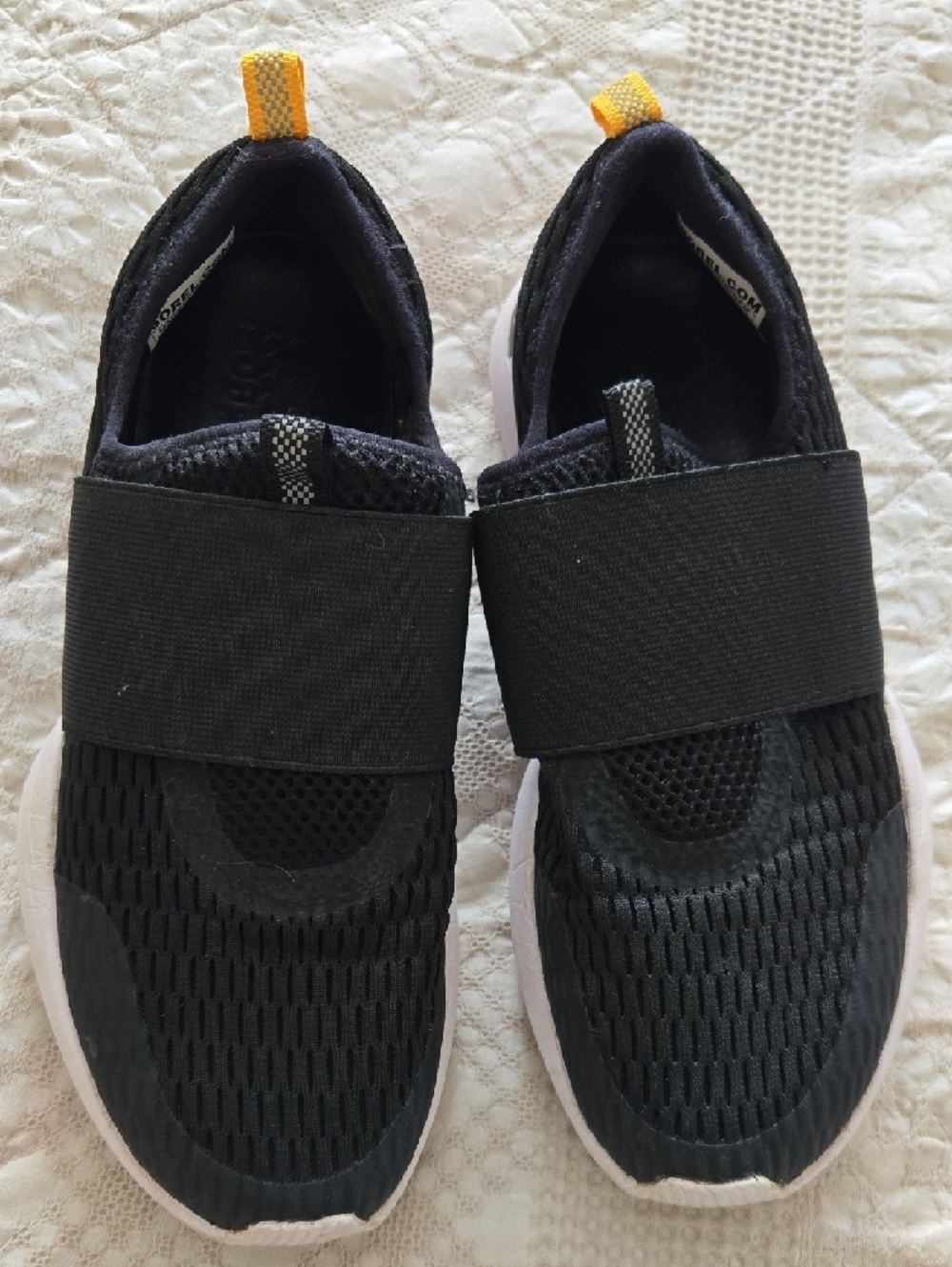 Sorel Black Kinetic Impact Sneakers Quiet Luxury Athleasure Contemporary size 7 - Picture 2 of 9